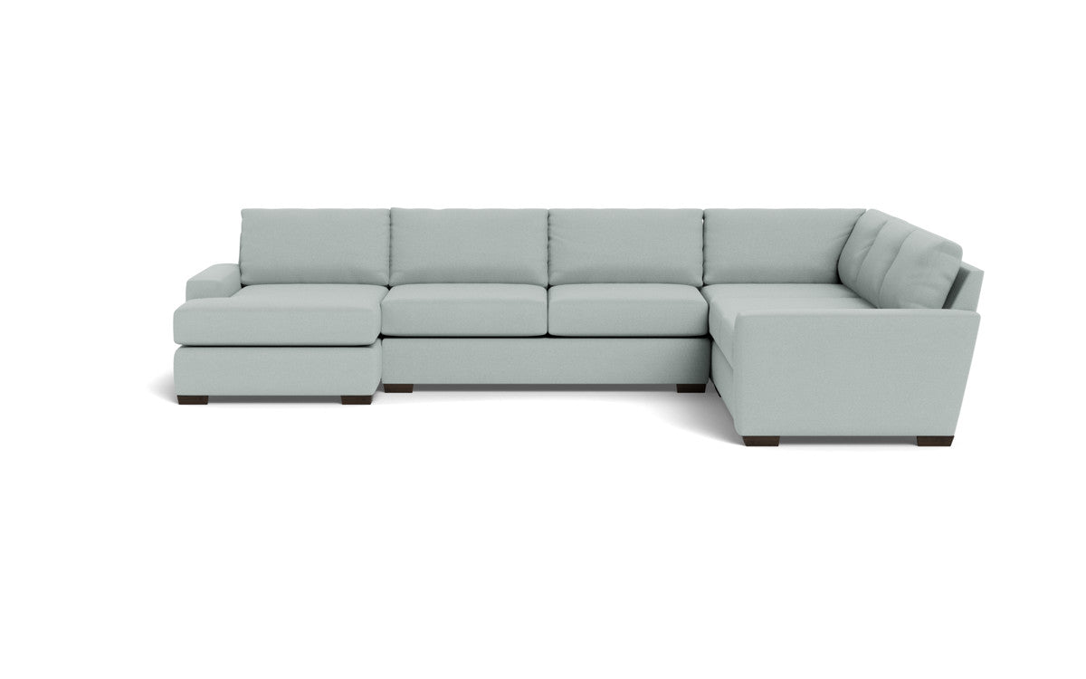 Mas Mesa 162" Deep Corner Sectionals w. Left Chaise - Peyton Light Blue