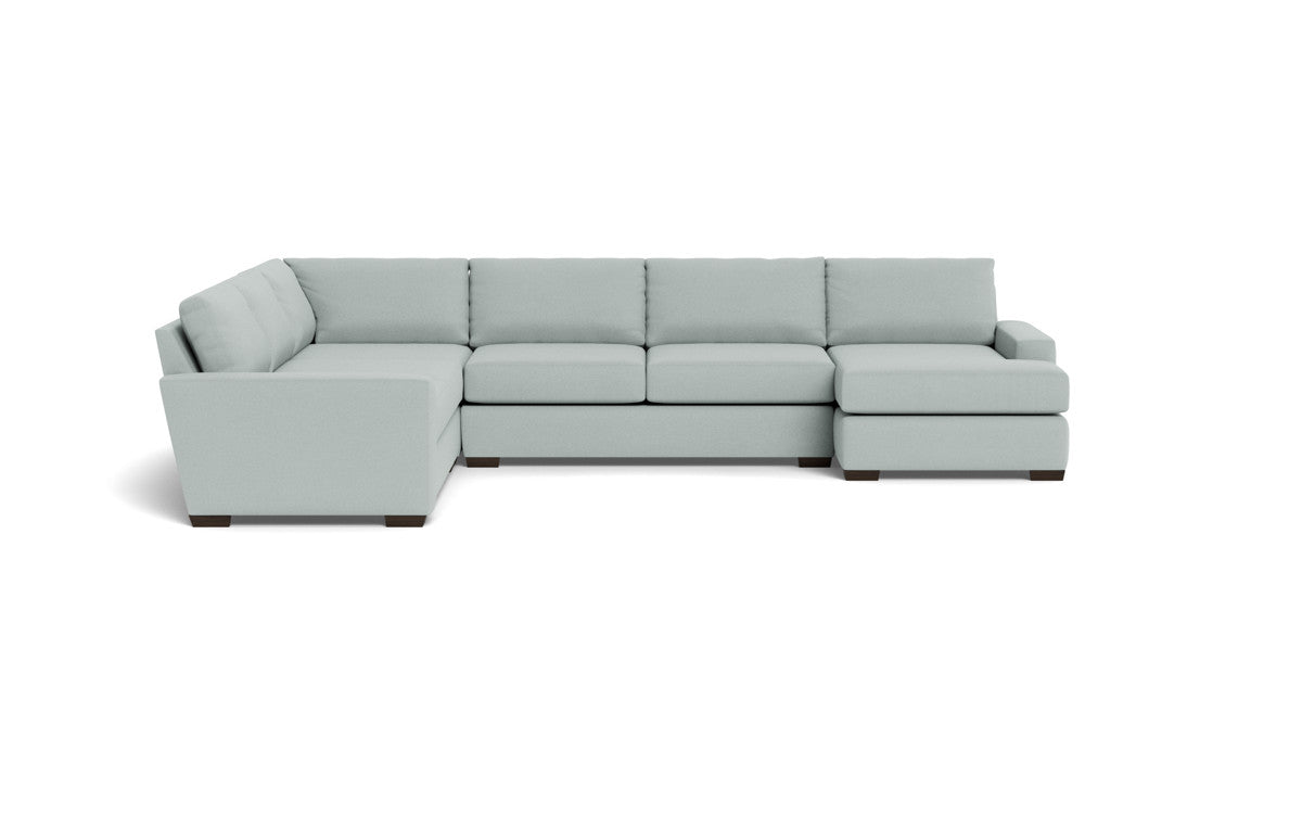 Mas Mesa 162" Deep Corner Sectionals w. Right Chaise - Peyton Light Blue