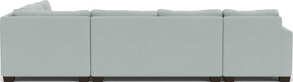 Track 141" Corner Sectionals W. Full Sleeper & Left Chaise - Peyton Light Blue