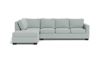 Track 121" Left Chaise Sectional - Peyton Light Blue
