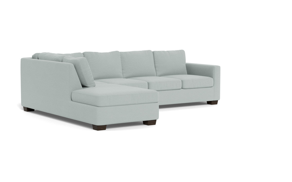 Track 121" Left Chaise Sectional - Peyton Light Blue