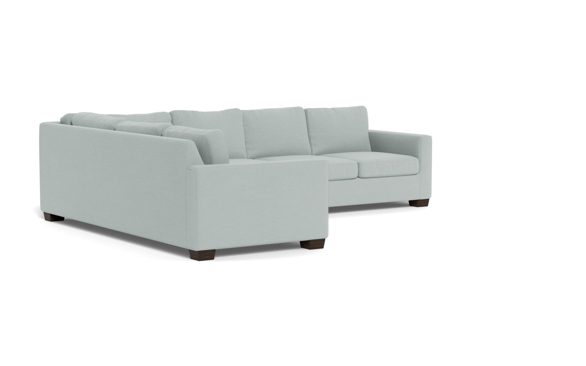 Track 121" Left Corner Sectional - Peyton Light Blue