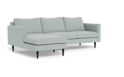 Wallace 98" Untufted Left Chaise Sectional - Peyton Light Blue