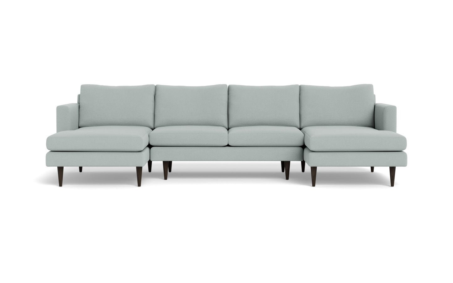 Wallace 126" Untufted Double Chaise U Sectional