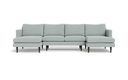 Wallace 126" Untufted Double Chaise U Sectional