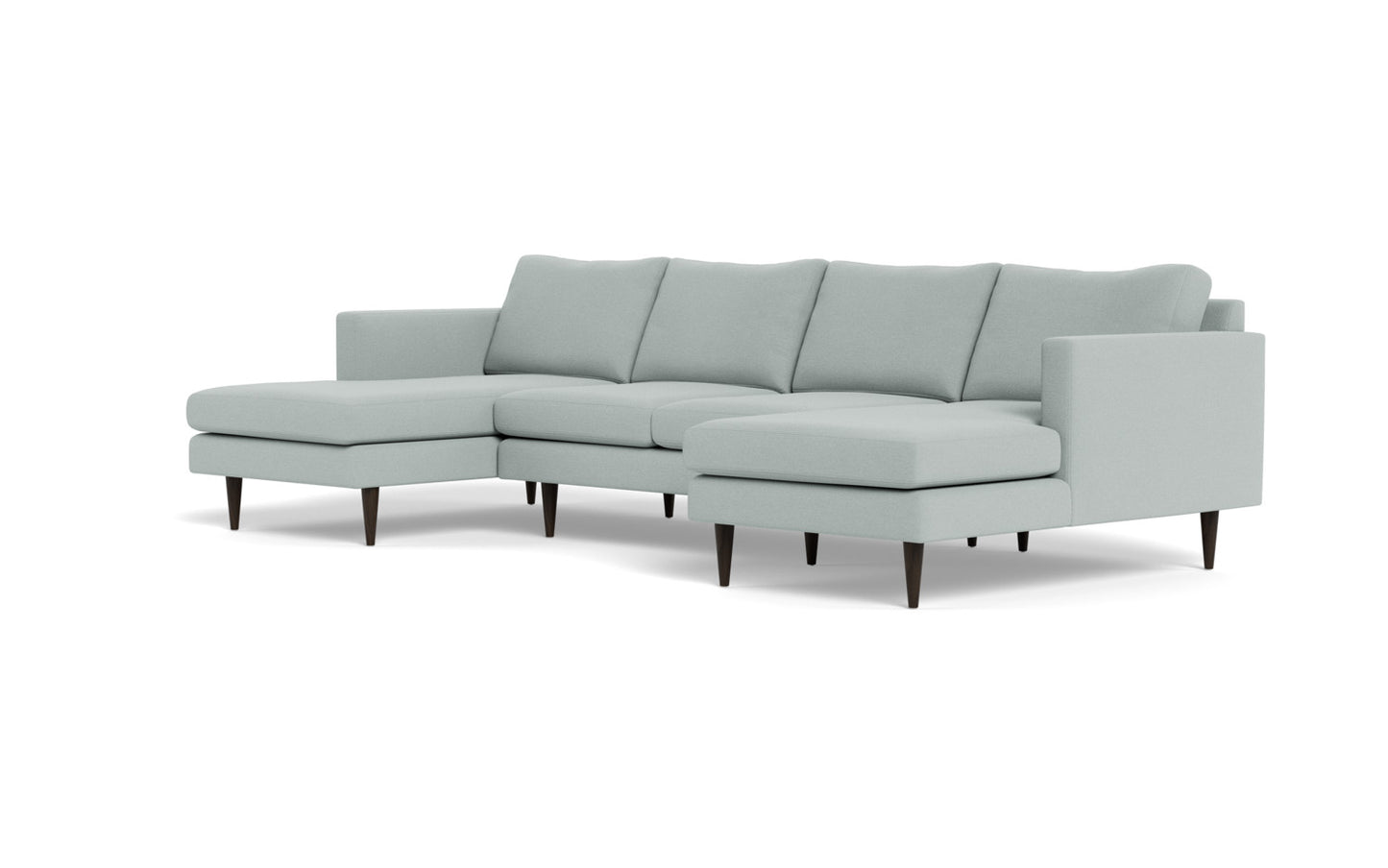 Wallace 126" Untufted Double Chaise U Sectional