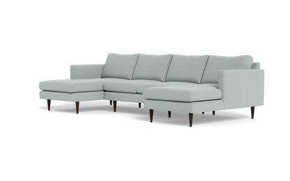 Wallace 126" Untufted Double Chaise U Sectional