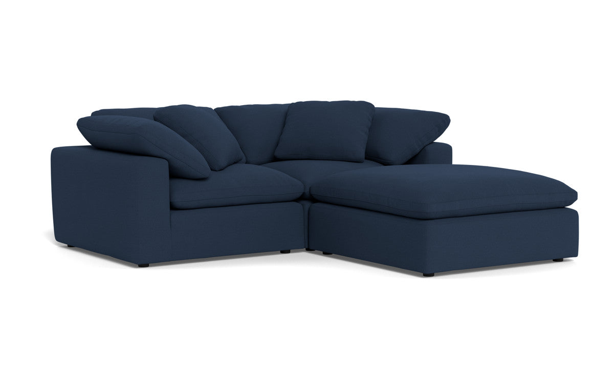 Fluffy 2 Piece Sofa w/Otto - Peyton Navy