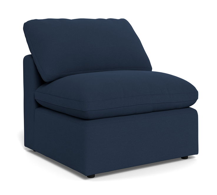 Fluffy Small Armless Chair - Peyton Navy