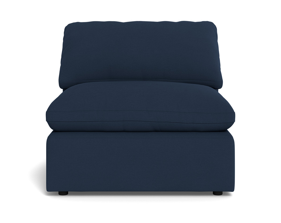 Fluffy Small Armless Chair - Peyton Navy