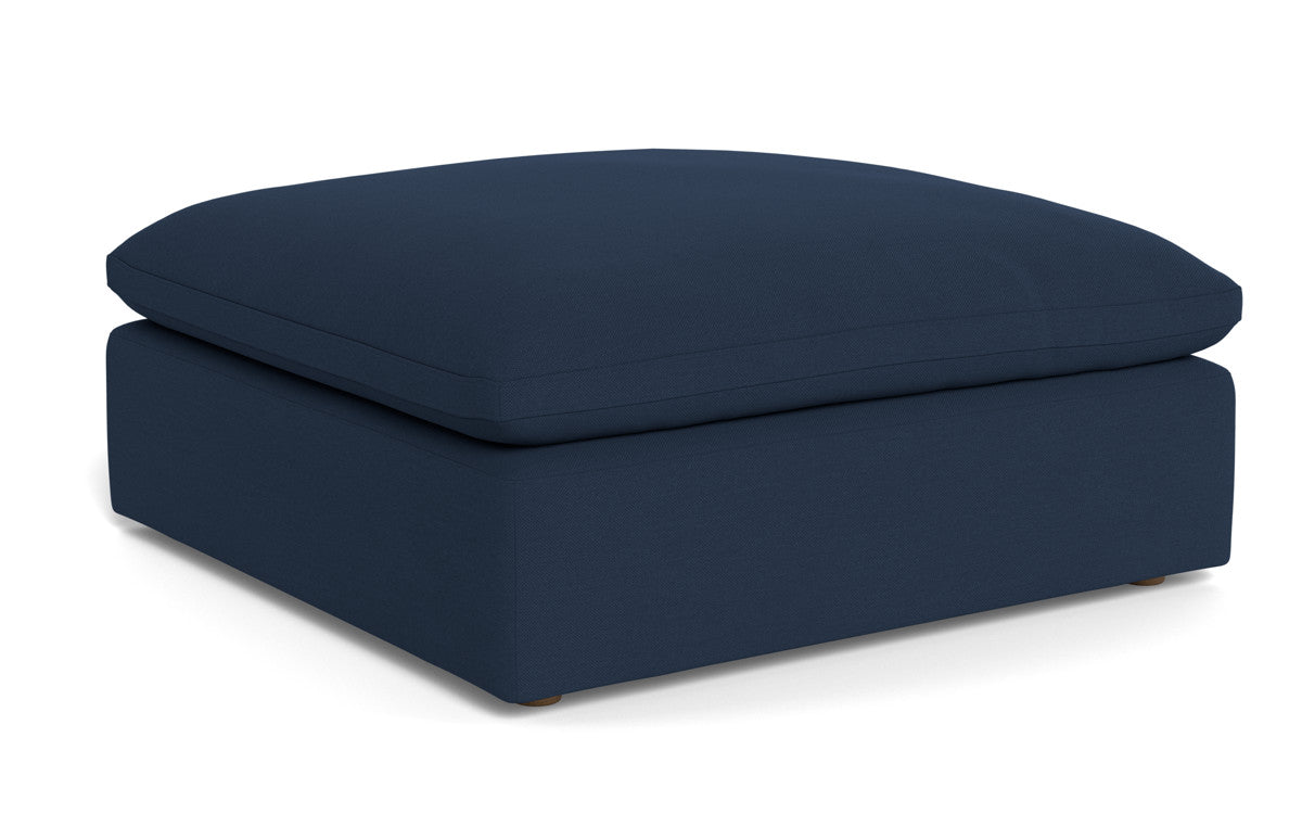 Fluffy Ottoman - Peyton Navy