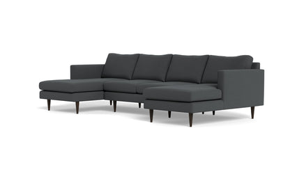 Wallace 126" Untufted Double Chaise U Sectional