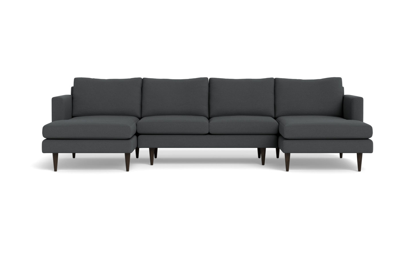 Wallace 126" Untufted Double Chaise U Sectional