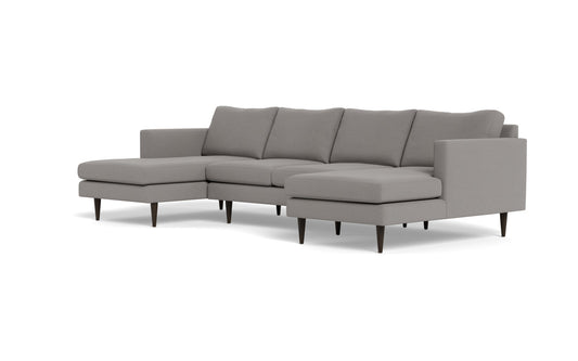 Wallace 126" Untufted Double Chaise U Sectional