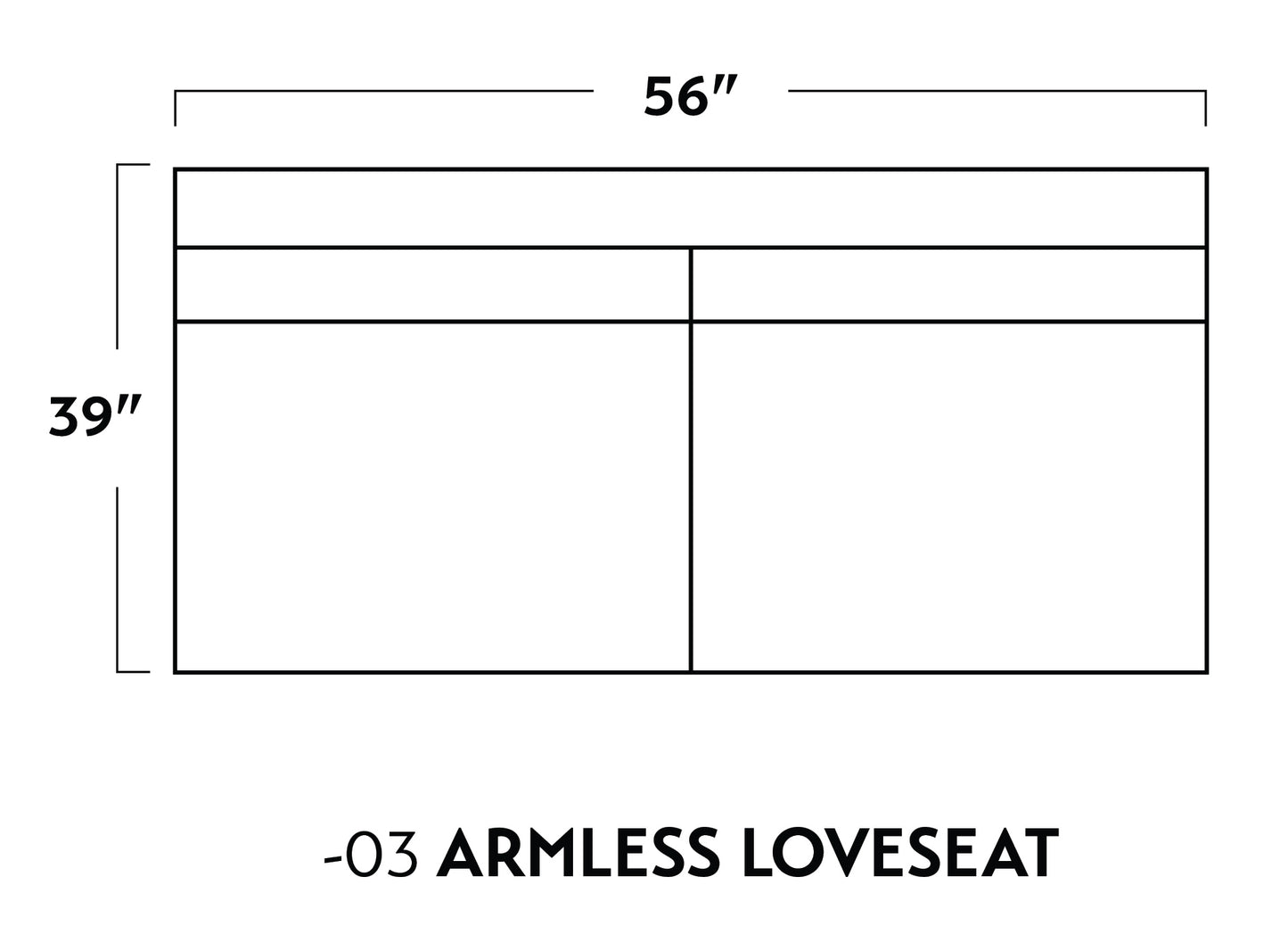 Parmer Armless Loveseat