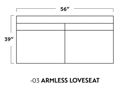 Parmer Armless Loveseat