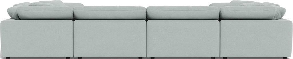 Fluffy 4 Corner U Sectional - Peyton Light Blue