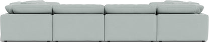 Fluffy 4 Corner U Sectional - Peyton Light Blue