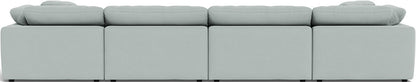 Fluffy 4 Piece Sectional W/Double Otto - Peyton Light Blue