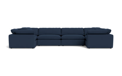 Fluffy 4 Corner U Sectional - Peyton Navy