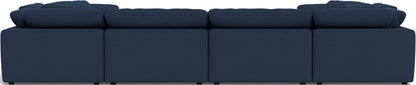 Fluffy 4 Corner U Sectional - Peyton Navy