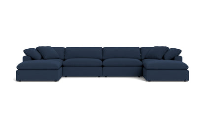 Fluffy 4 Piece Sectional W/Double Otto - Peyton Navy