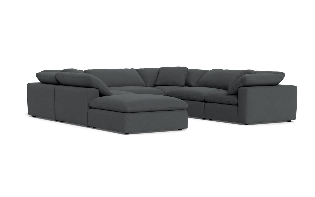 Fluffy 6 Piece Sectional W/Ottoman - Peyton Pepper