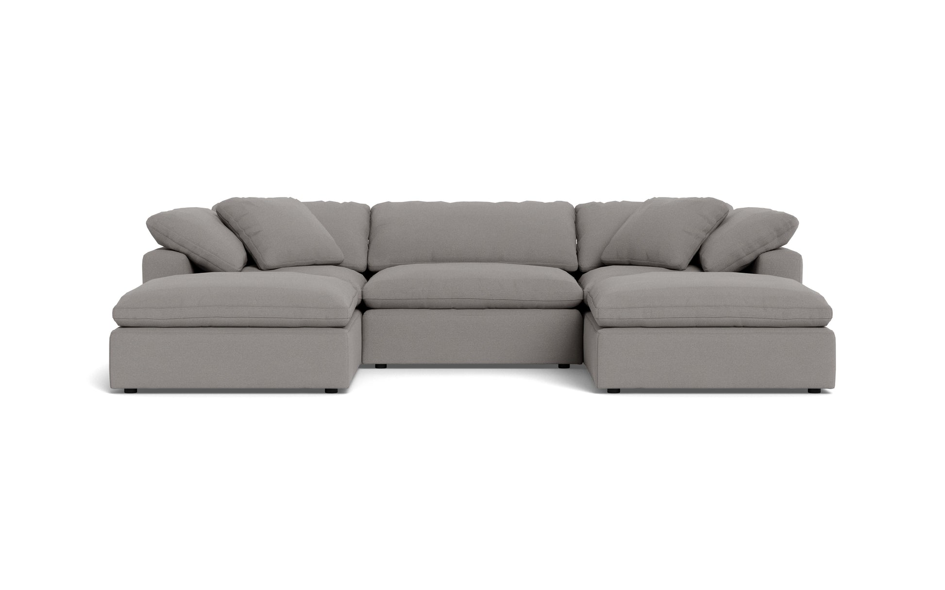 Fluffy 3 Piece Sofa W/Double Ottoman -