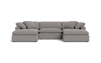 Fluffy 3 Piece Sofa W/Double Ottoman -