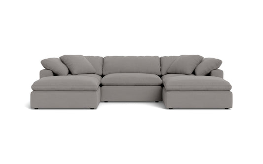 Fluffy 3 Piece Sofa W/Double Ottoman