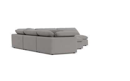 Fluffy 5 Piece Sectional W/Ottoman - Peyton Slate