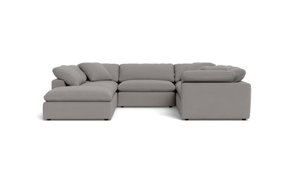 Fluffy 6 Piece Sectional W/Ottoman - Peyton Slate