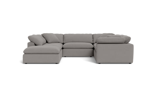 Fluffy 6 Piece Sectional W/Ottoman -