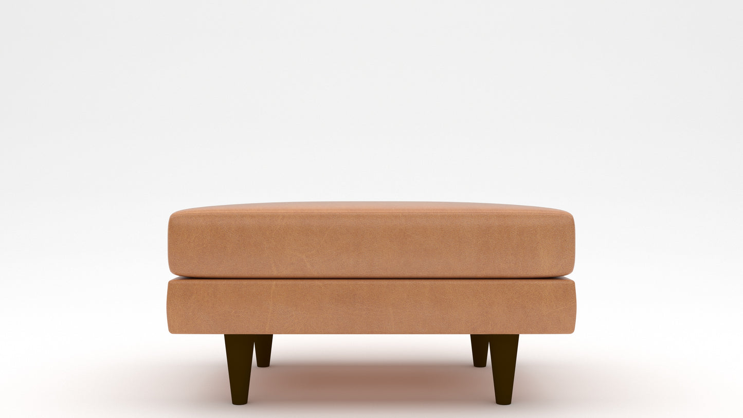 Rainey Leather Ottoman -