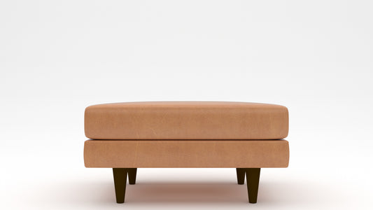 Rainey Leather Ottoman