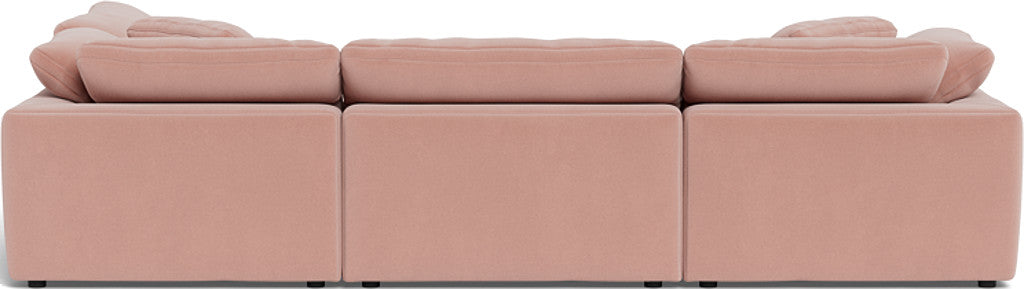 Fluffy 4 Piece Sectional w/Otto - Superb Blush