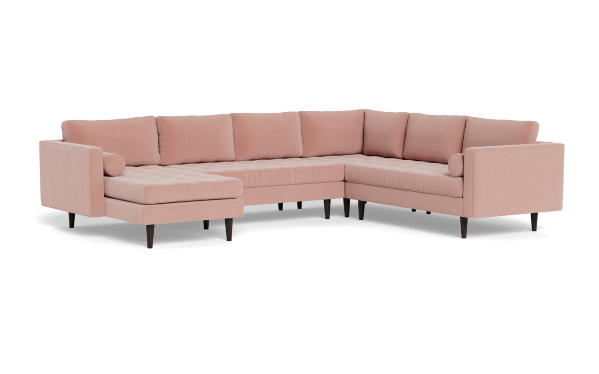 Ladybird 133" Corner Sectional with Left Chaise - Superb Blush