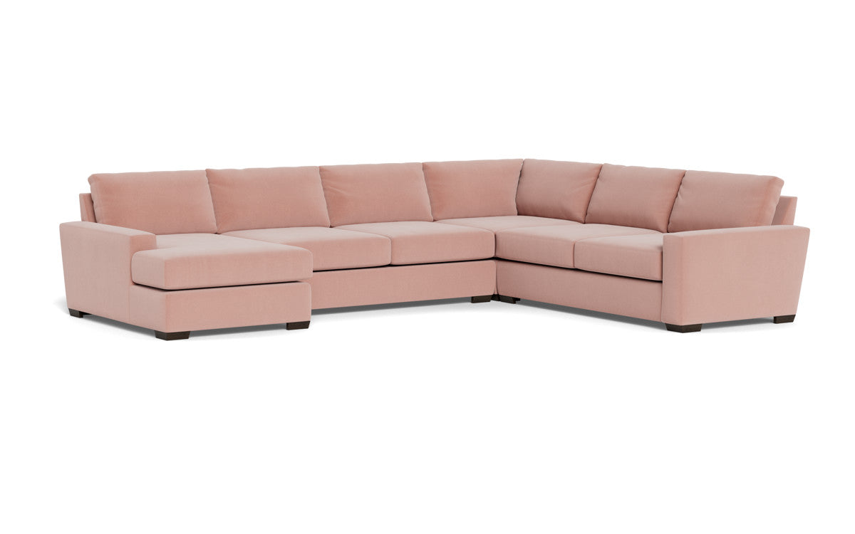 Mas Mesa 162" Deep Corner Sectionals w. Left Chaise - Superb Blush