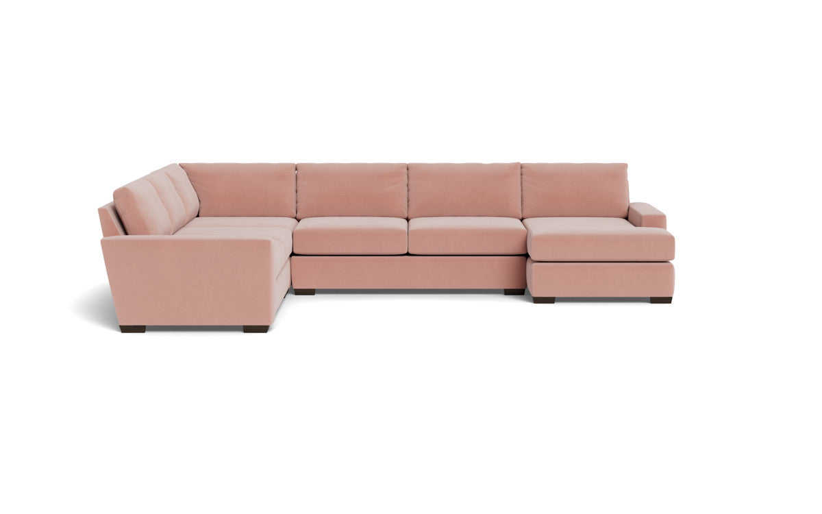 Mas Mesa 162" Deep Corner Sectionals w. Right Chaise - Superb Blush