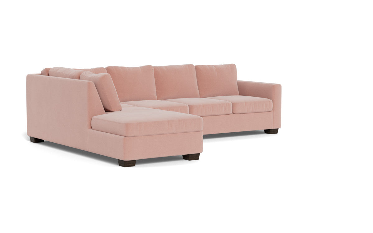 Track 121" Left Chaise Sectional - Superb Blush