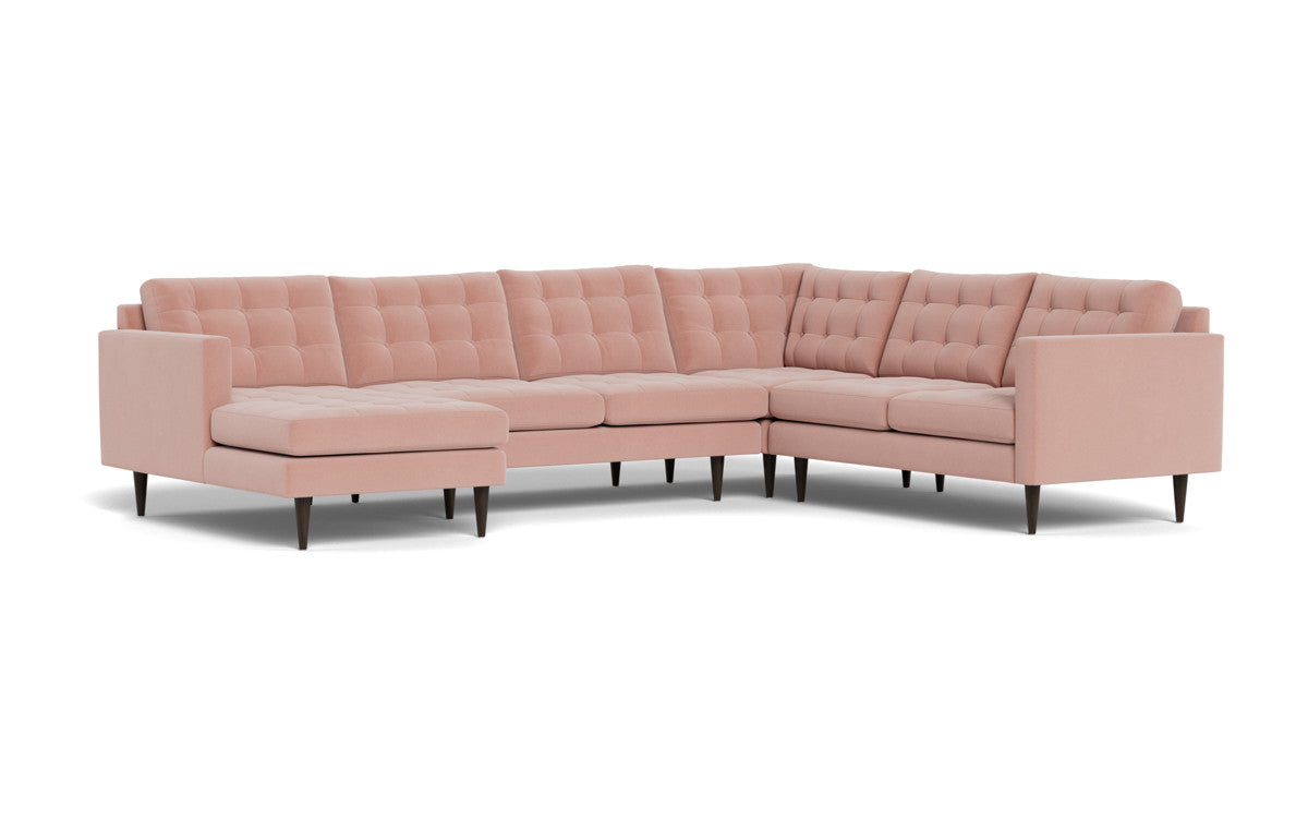 Wallace 131" Corner Sectionals w. Left Chaise - Superb Blush