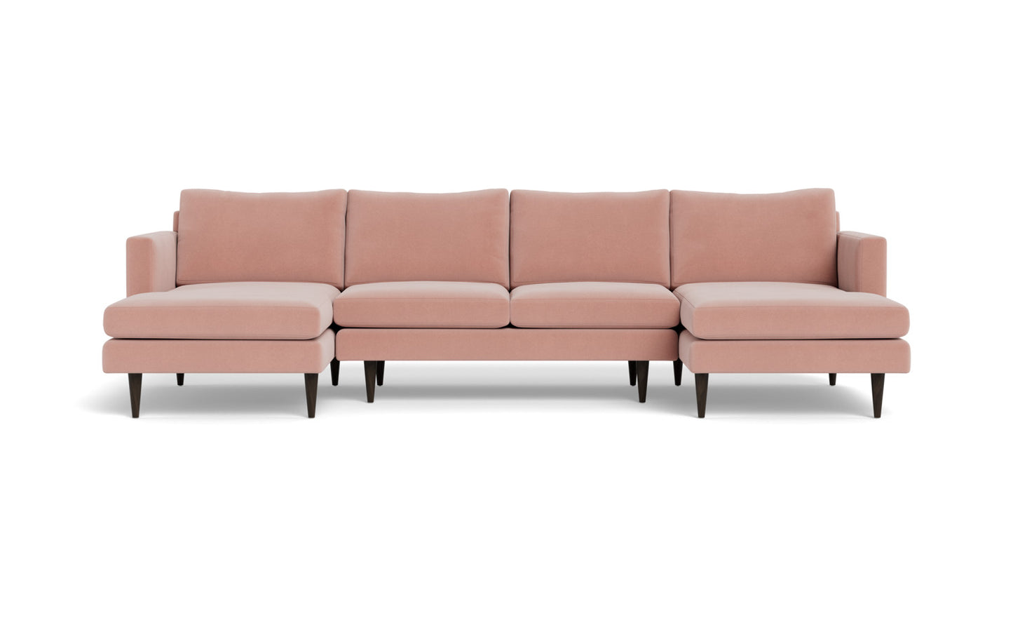 Wallace 126" Untufted Double Chaise U Sectional