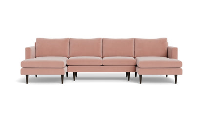 Wallace 126" Untufted Double Chaise U Sectional