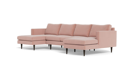 Wallace 126" Untufted Double Chaise U Sectional