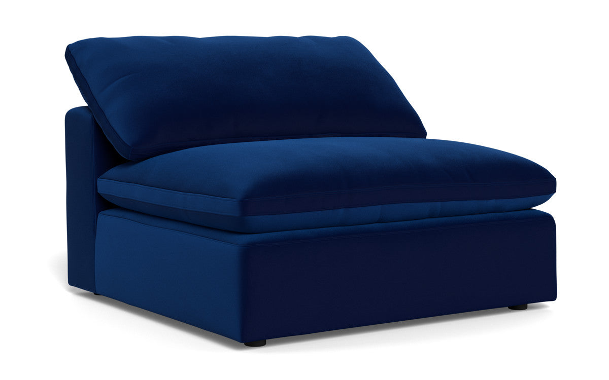 Fluffy Armless Chair - Superb Cobalt