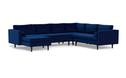 Ladybird 133" Corner Sectional with Left Chaise - Superb Cobalt