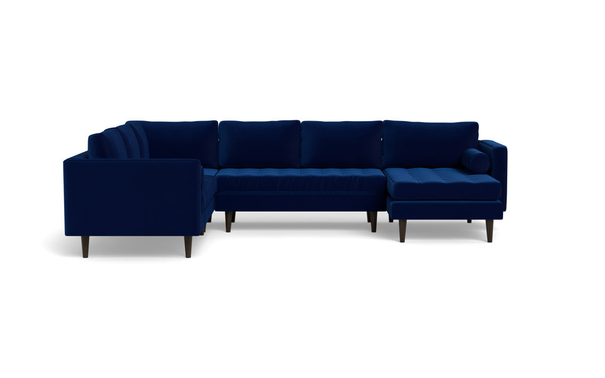 Ladybird 133" Corner Sectionals w. Right Chaise - Superb Cobalt