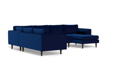 Ladybird 133" Corner Sectionals w. Right Chaise - Superb Cobalt