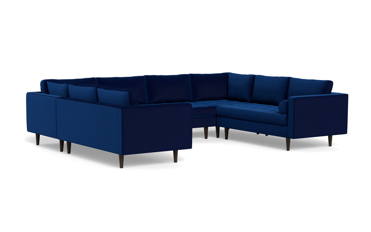 Ladybird 134" U Sectional - Superb Cobalt