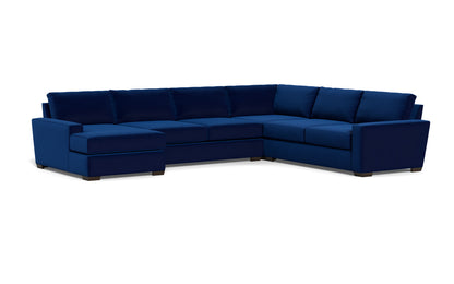 Mas Mesa 162" Deep Corner Sectionals w. Left Chaise - Superb Cobalt